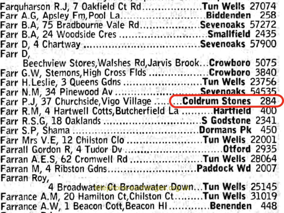 Coldrum Stones former relief TE
