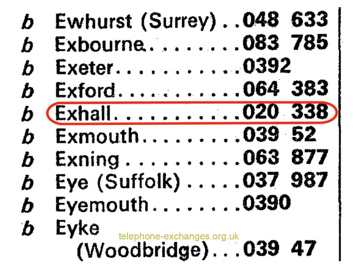 Exhall former relief TE